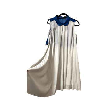 New white La Reine Blanche sleeveless dress