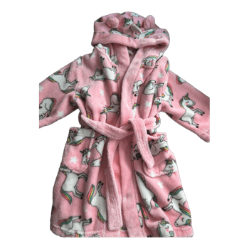 Pink unicorn bathrobe