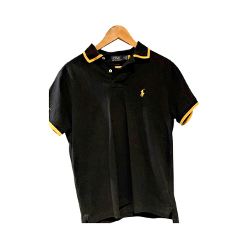 Black polo shirt
