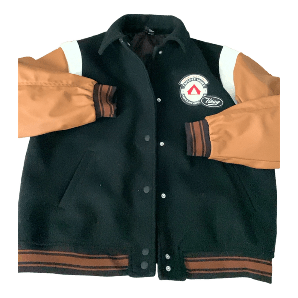 Black varsity jacket