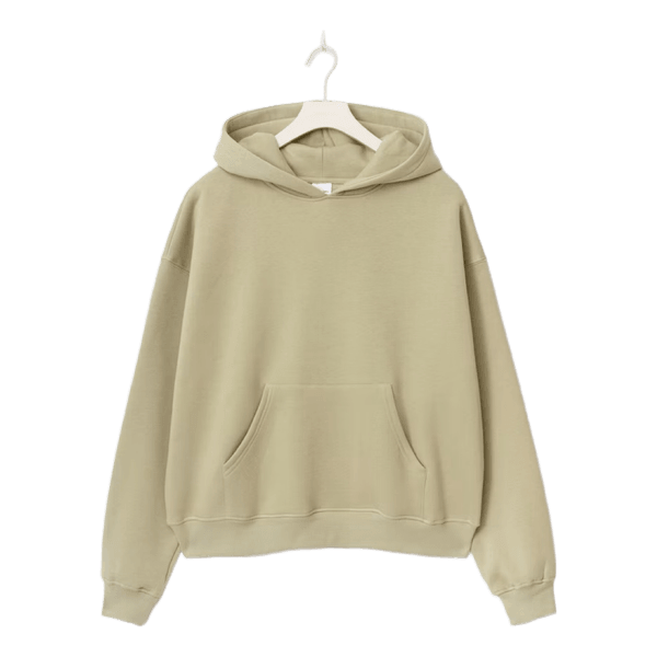 Ljusgrön hoodie med känguruficka