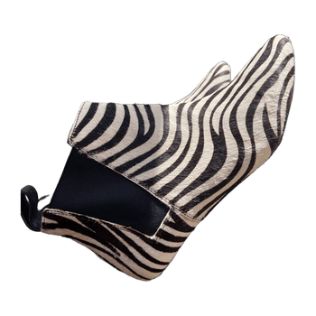 Zebra print booties
