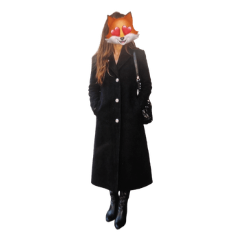 Black wool coat