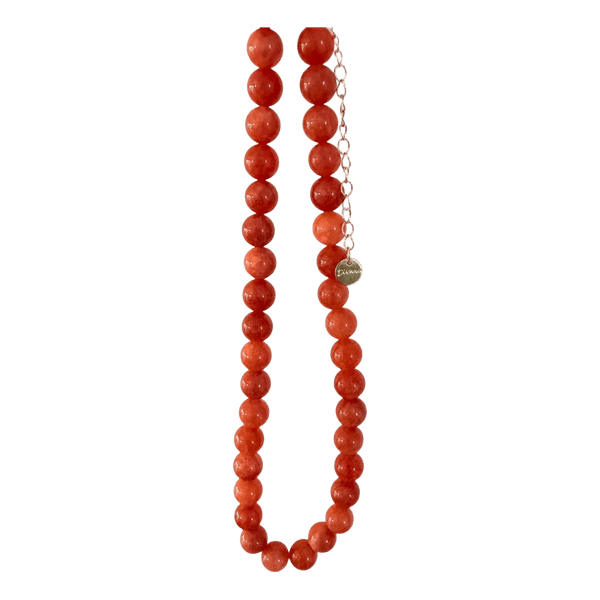 Halskæde med orange perler