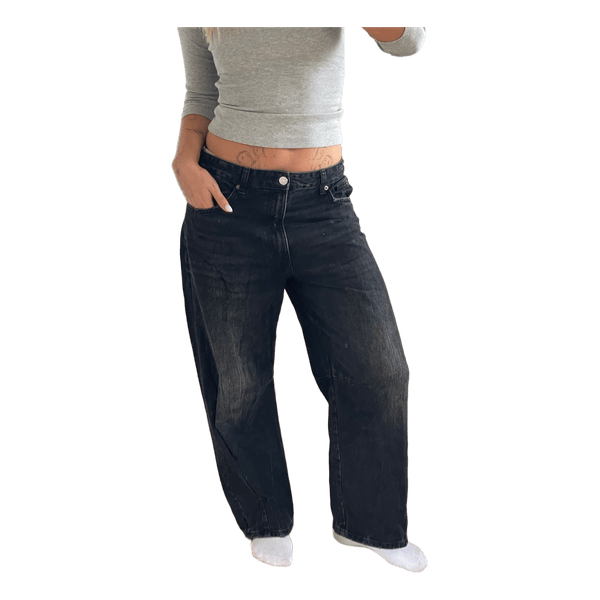 Zara black wide leg jeans