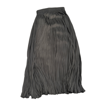 Grey pleated maxi skirt