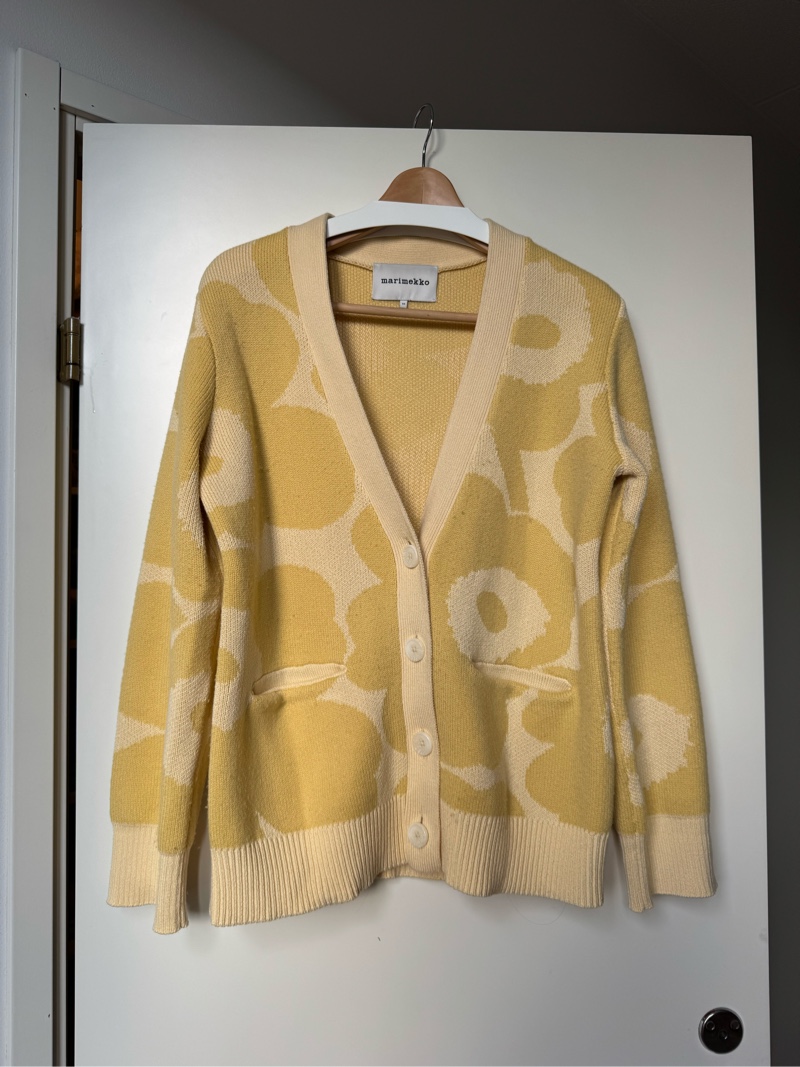 Marimekko makeasti unikko neuletakki XS