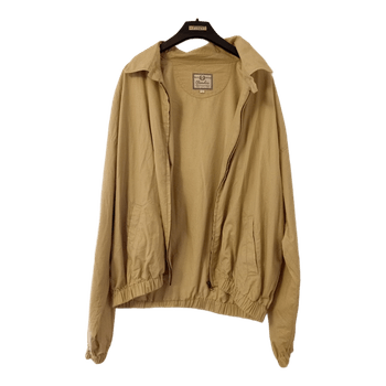 Beige cotton zip jacket