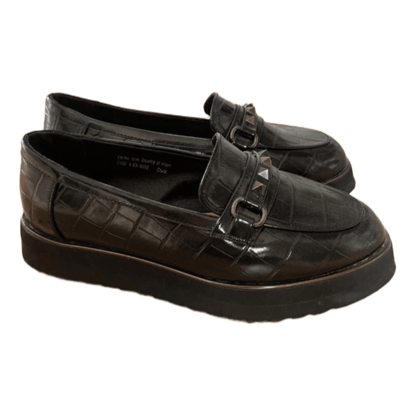 Sorte chunky loafers