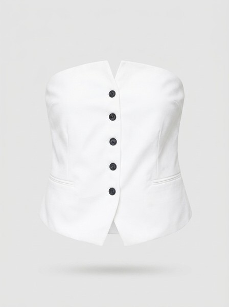 White strapless top