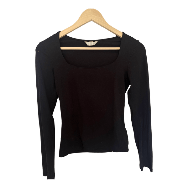 H&m Black long-sleeved top