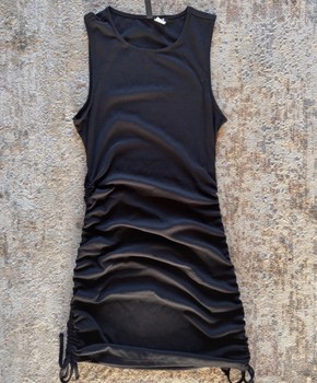 Black ruched dress