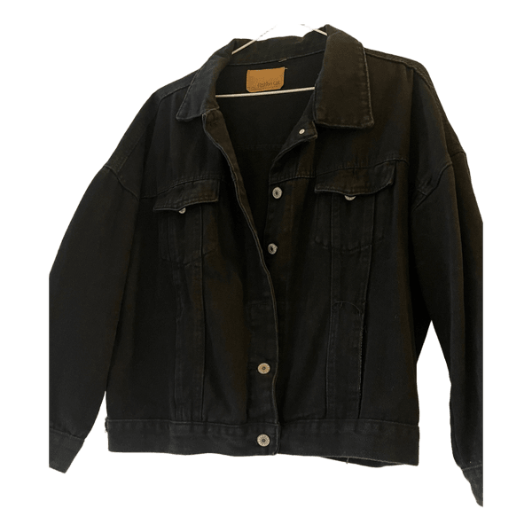 Black denim jacket