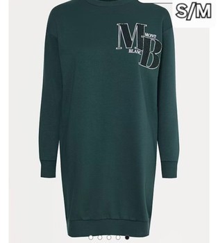 Dark green sweatshirt dress