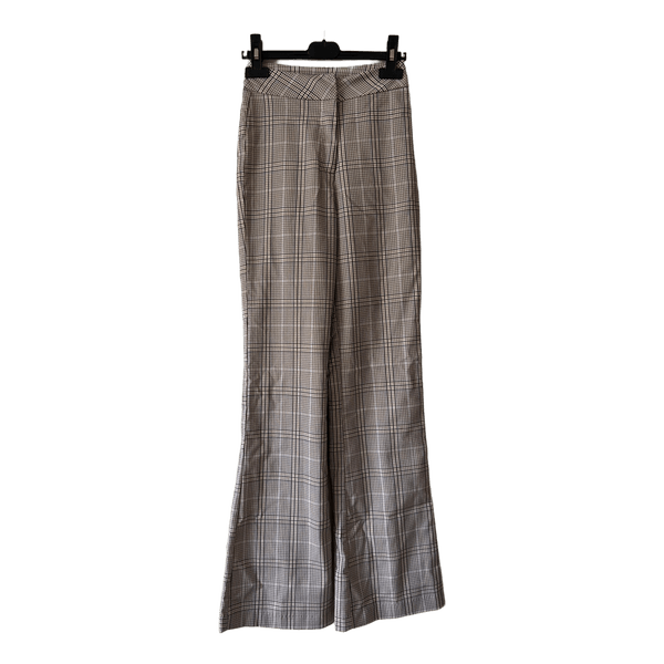 Checkered wide leg trousers