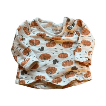 Pumpkin print baby shirt