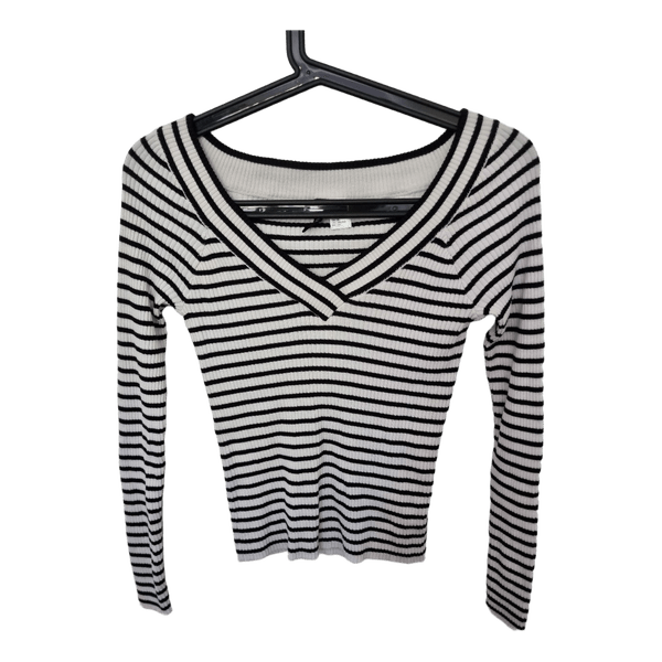 Striped long sleeve top