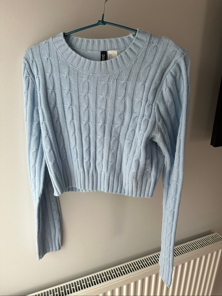H&M šviesiai mėlynas megztinis