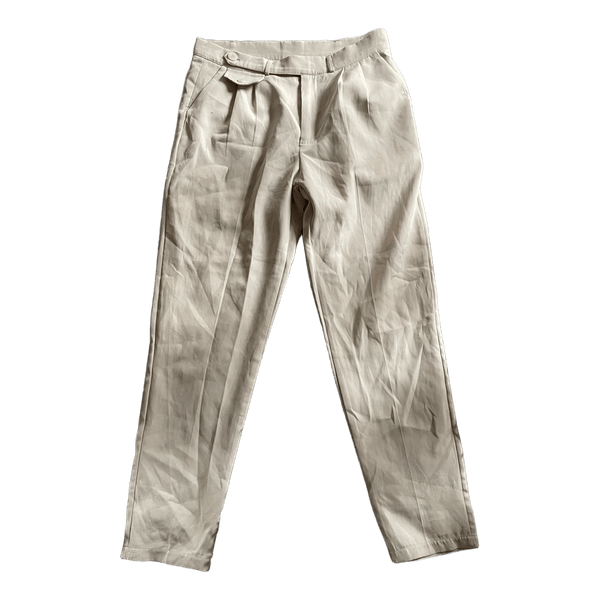 Beige tailored trousers