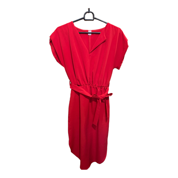 Red tie waist dress size S