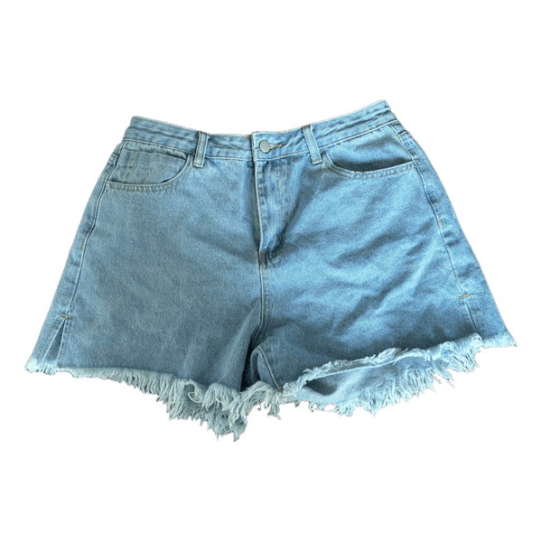 Lyseblå denimshorts