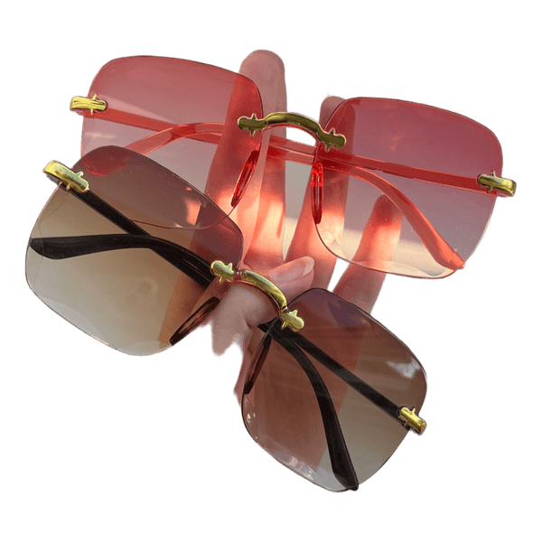 Rimless gradient sunglasses