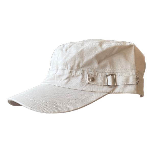 Hvid flat cap