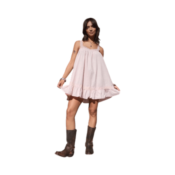 Pink lace sundress