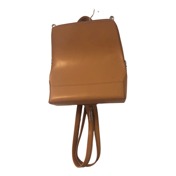 Tan leather backpack
