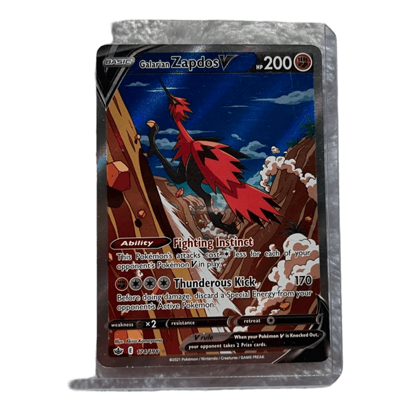 Galarian zapdos V pokemon card