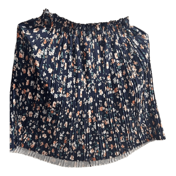 Floral pleated skirt