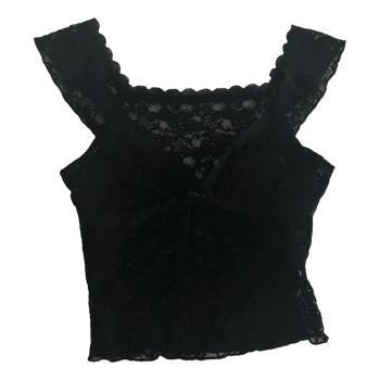 black lace top