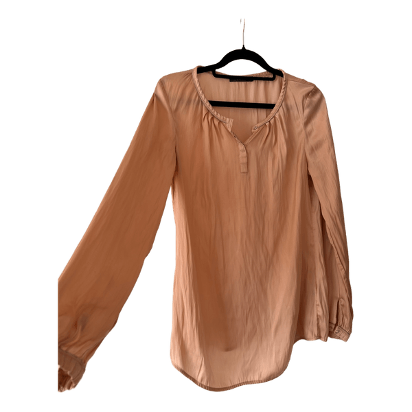 Beige polyester blouse