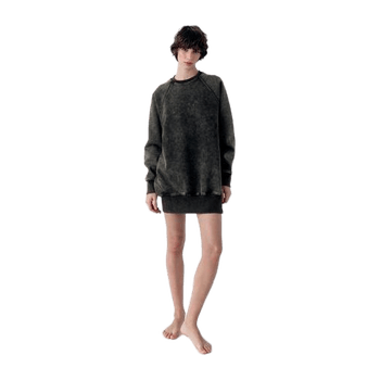 Plush sweatshirt dress