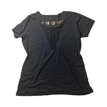 Black short sleeve top