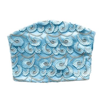 3D baby blue tube top