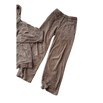 Beige velour tracksuit