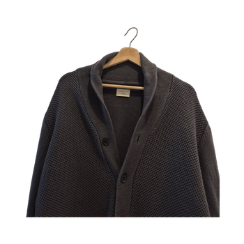 Harmaa shawl-kauluksellinen neuletakki Selected Homme XL
