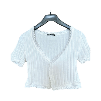 Zara lyhyt röyhelöpaita, koko XS