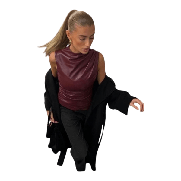 Burgundy top