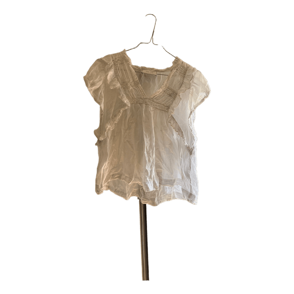 Hvid neo noir bluse