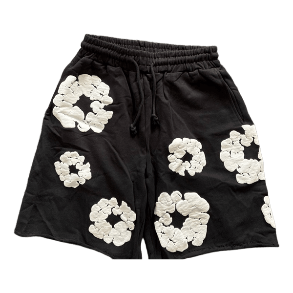 Denim tears black and white shorts