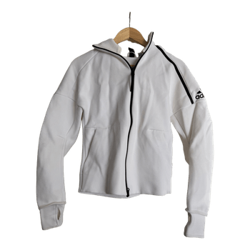White adidas zip hoodie