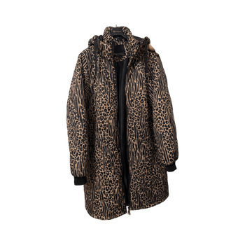leopard print padded jacket