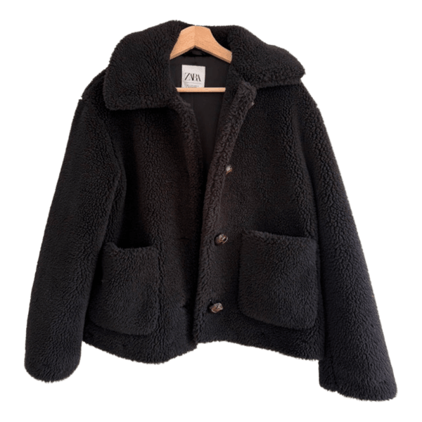 Zara sort teddyjakke