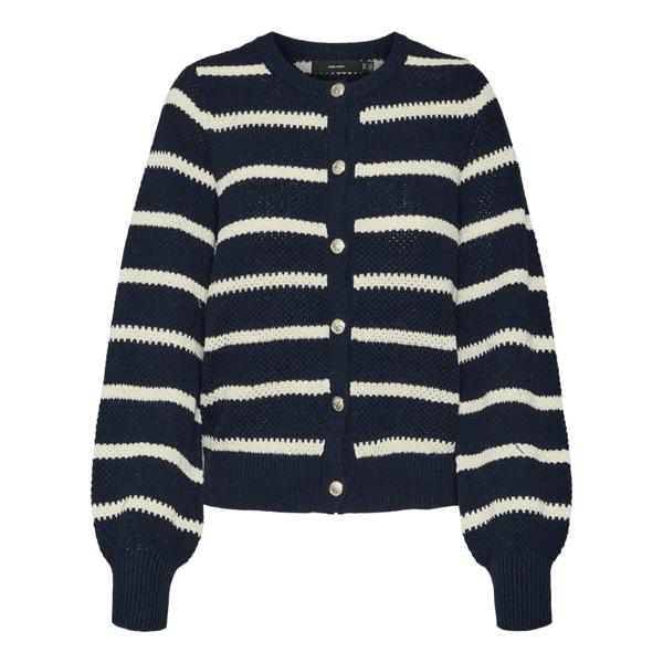 Striped knitted cardigan