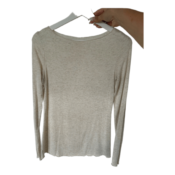 Beige long-sleeved top