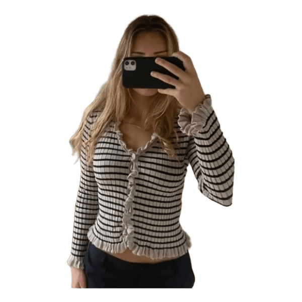 Stribet bluse