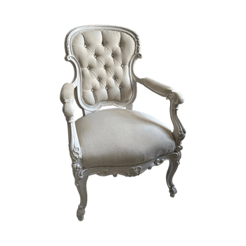 2 x White upholstered accent chair