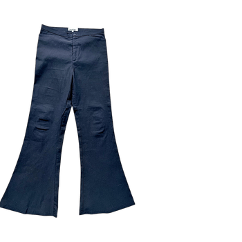 Black flared pants M